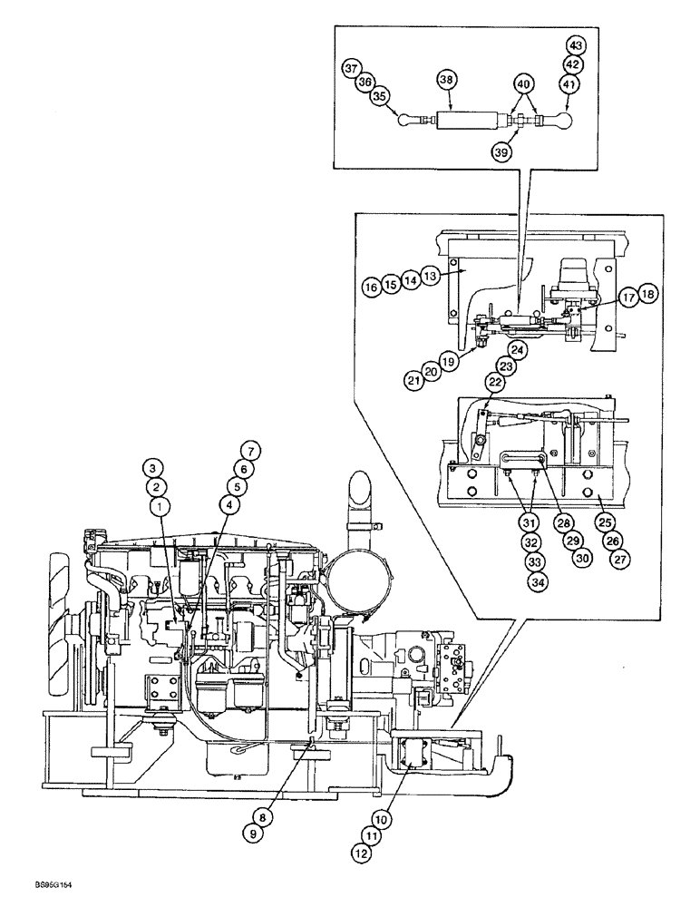 Схема запчастей Case 9060B - (3-06) - THROTTLE AND FUEL SHUTOFF CONTROLS (03) - FUEL SYSTEM