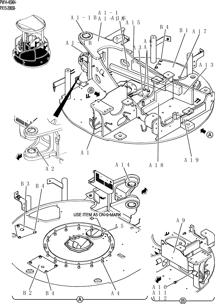 Схема запчастей Case CX31B - (010-17[1]) - FRAME ASSY.UPP (00) - GENERAL & PICTORIAL INDEX