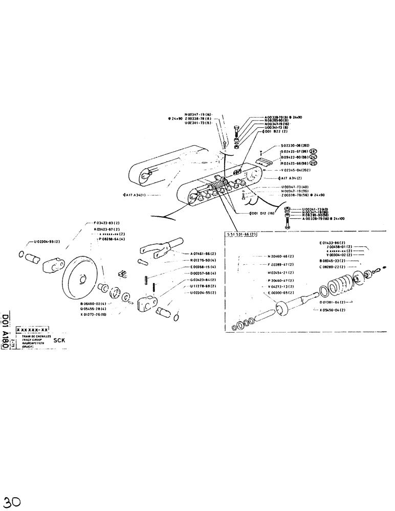 Схема запчастей Case SC150K - (030) - TRACK GROUP SCK 