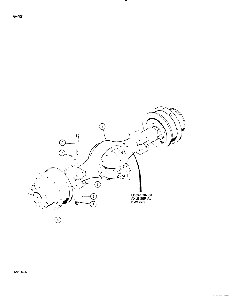 Схема запчастей Case W20C - (6-42) - W18B AXLE ASSEMBLY (06) - POWER TRAIN