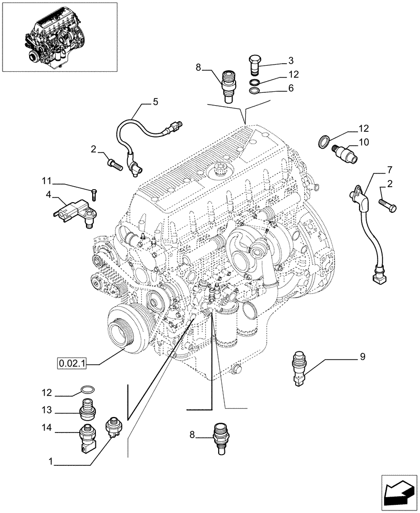 Схема запчастей Case F3AE0684D B005 - (0.17.1[01]) - ELECTRONIC INJECTION (504058915 - 504071663) 