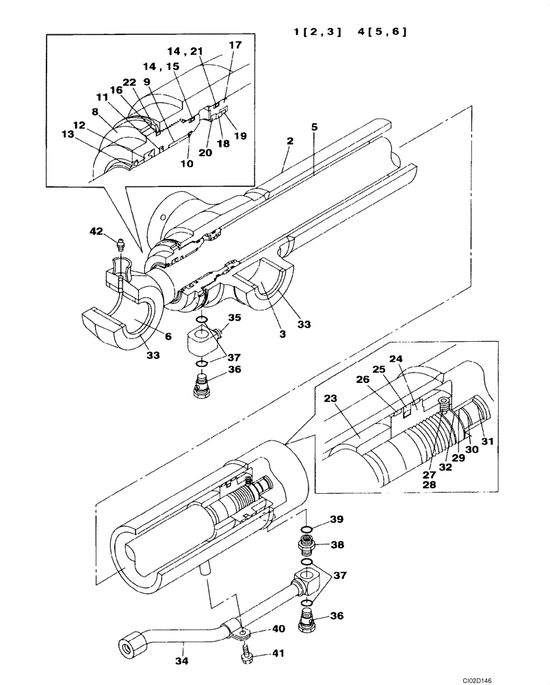 Схема запчастей Case CX75SR - (08-89) - CYLINDER ASSY, OFFSET ARM - MODELS WITH LOAD HOLD (08) - HYDRAULICS