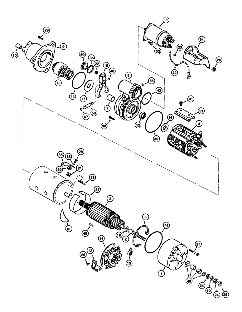 Схема запчастей Case 865 - (04.01[00]) - STARTER - ASSEMBLY (04) - ELECTRICAL SYSTEMS