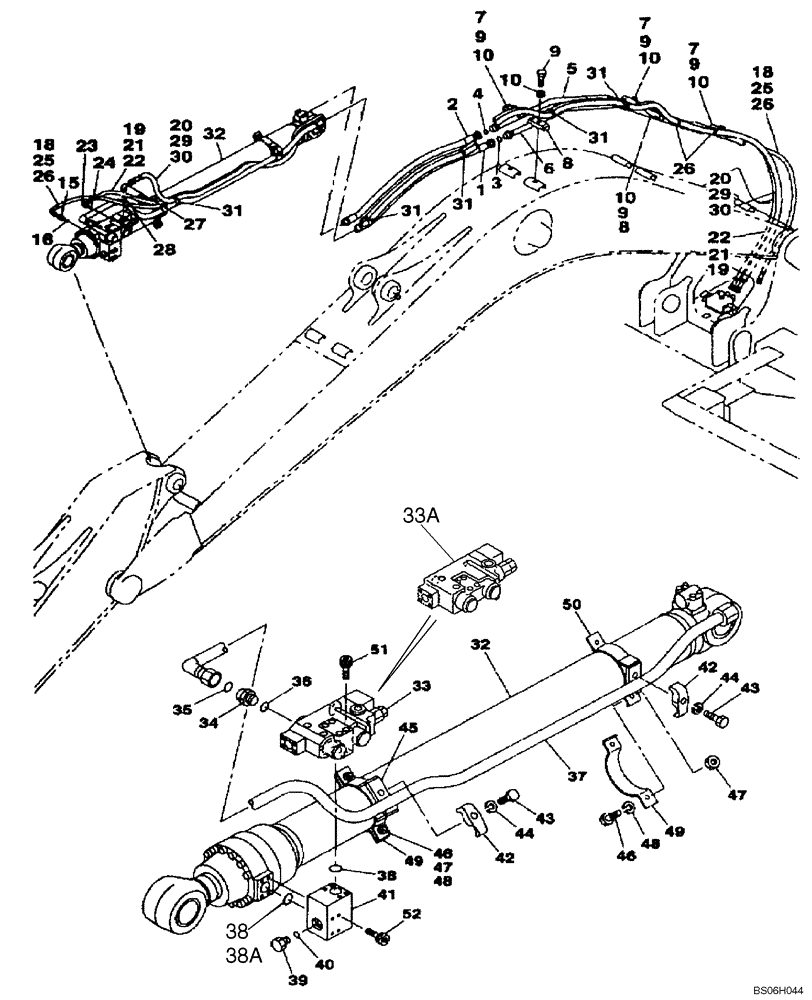 Схема запчастей Case CX210 - (08-12A) - HYDRAULICS - ARM CYLINDER, MODELS WITH LOAD HOLD (Apr 4 2012 3:46PM) (08) - HYDRAULICS