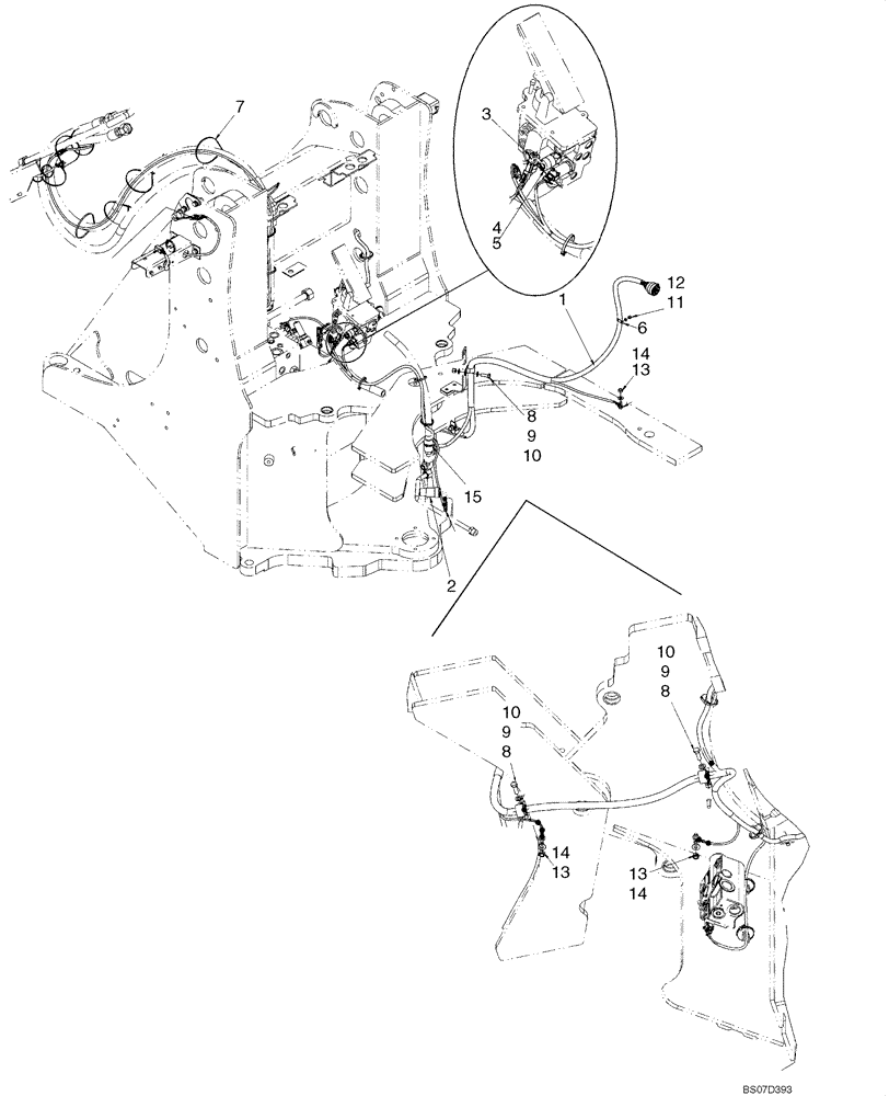 Схема запчастей Case 621E - (04-03A) - HARNESS, FRONT - XT (04) - ELECTRICAL SYSTEMS