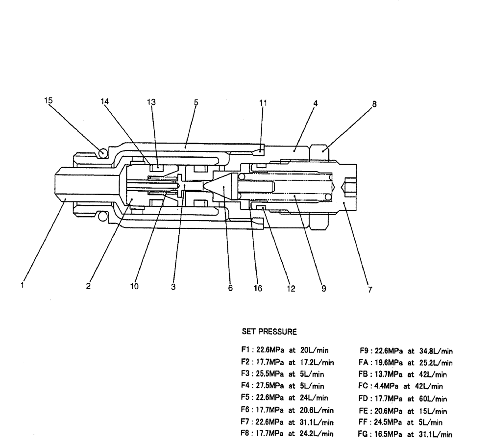 Схема запчастей Case CX50B - (08-016) - VALVE ASSEMBLY, OVERLOAD RELIEF ELECTRICAL AND HYDRAULIC COMPONENTS