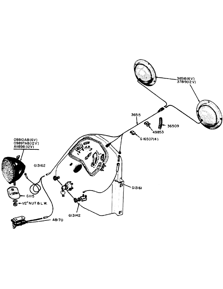 Схема запчастей Case 320 - (050) - ELECTRIC LIGHTING (04) - ELECTRICAL SYSTEMS