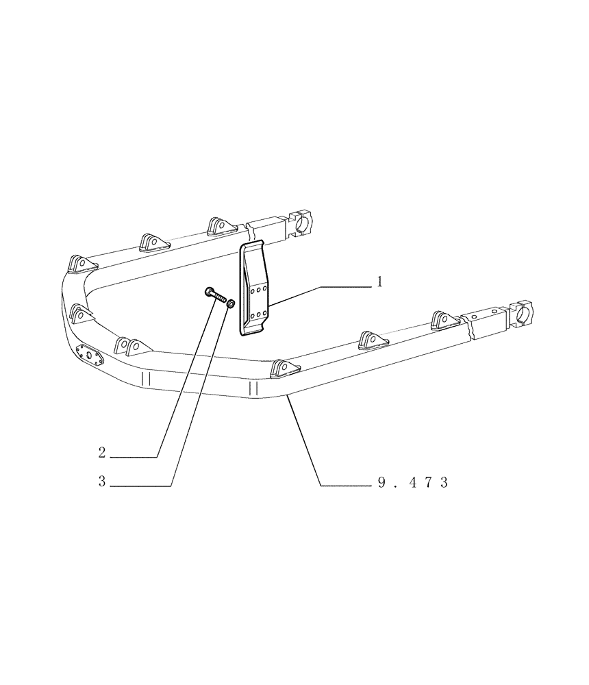 Схема запчастей Case 1850K LT - (9.474[01]) - C-FRAME GUIDES FRONT IMPLEMENT -  OPTIONAL CODE 79104067 (19) - OPTIONS