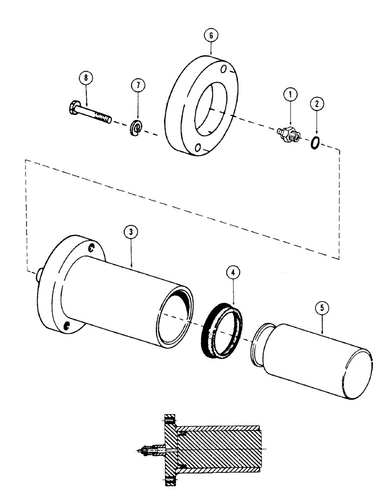 Схема запчастей Case 50 - (012) - TRACK ADJUSTMENT CYLINDER, (S/N 6279926 AND AFTER) (48) - TRACKS & TRACK SUSPENSION