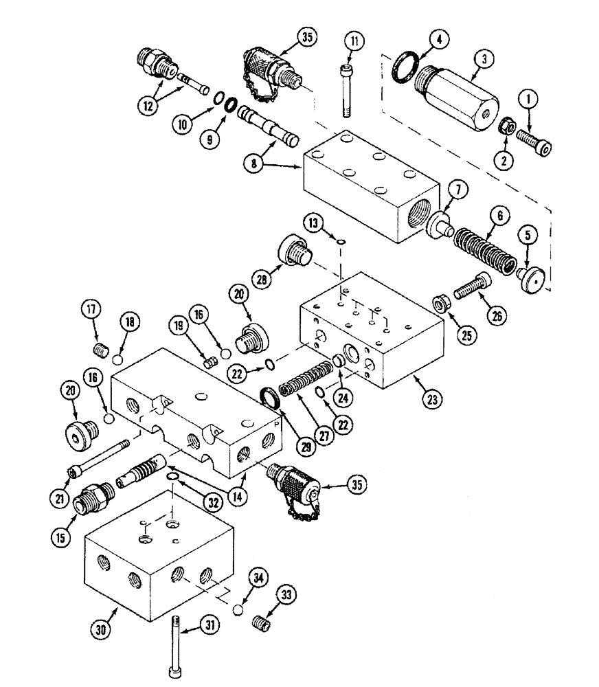 Схема запчастей Case 688 - (8D-16) - COUNTER ROTATION VALVE, P.I.N. 11601 - XXXXX (08) - HYDRAULICS