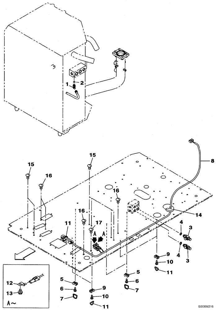 Схема запчастей Case CX240B - (08-055) - PLUG (08) - HYDRAULICS