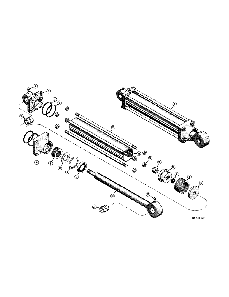 Схема запчастей Case 420C - (226) - 37932 HYDRAULIC DOZER ANGLING CYLINDER (07) - HYDRAULIC SYSTEM