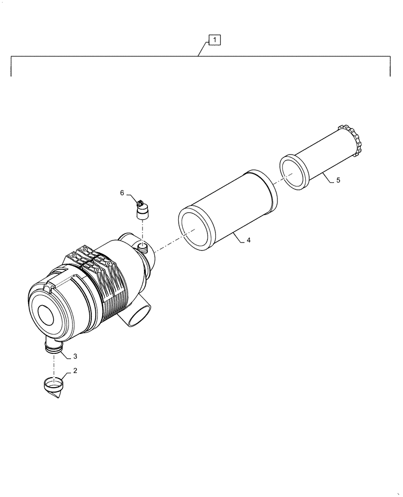 Схема запчастей Case TV380 - (10.202.AB) - AIR CLEANER ASSY (SV250, SV300, TV380) (10) - ENGINE