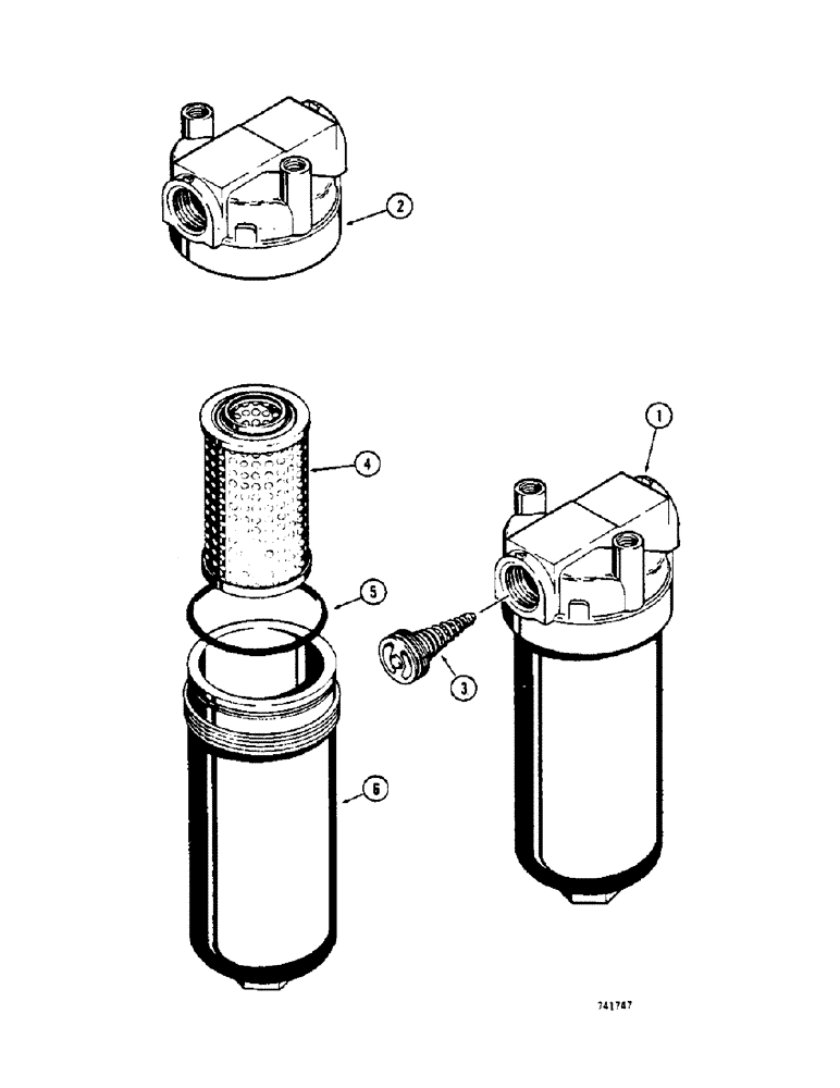 Схема запчастей Case 32S - (071A) - D43567 HYDRAULIC OIL FILTER, SERVICE REPLACEMENT 