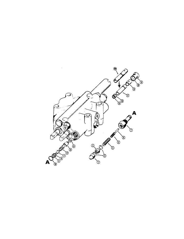 Схема запчастей Case 35 - (174[1]) - MAIN RELIEF VALVE 