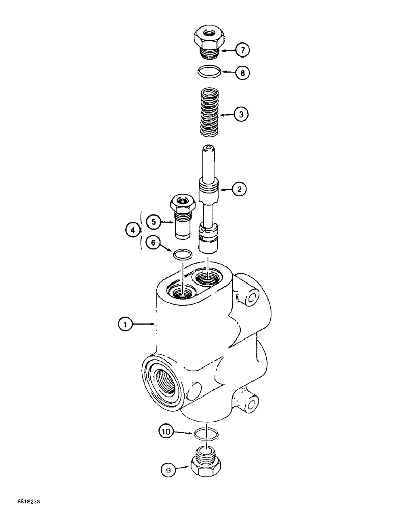 Схема запчастей Case 584E - (8-26) - FLOW CONTROL VALVE (08) - HYDRAULICS