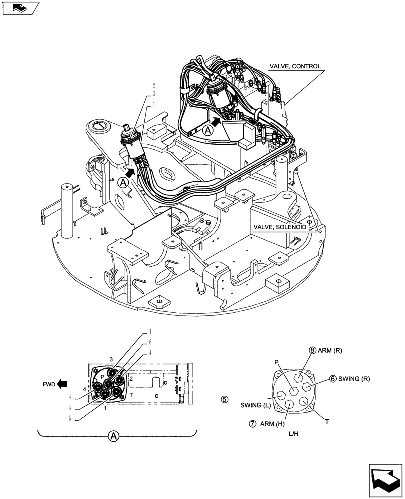 Схема запчастей Case CX27B ASN - (35.359.13) - VALVE INSTALL (LEFT HAND) (35) - HYDRAULIC SYSTEMS