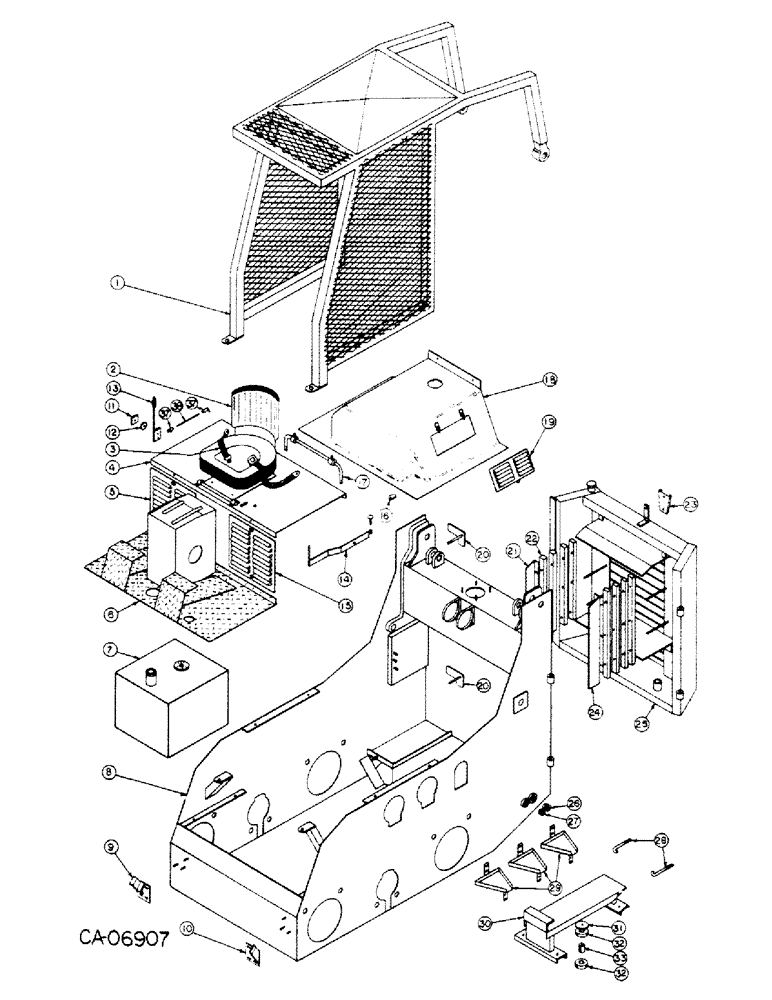 Схема запчастей Case 4150 - (13-06) - SUPERSTRUCTURE, SUPERSTRUCTURE, LOADER (05) - SUPERSTRUCTURE