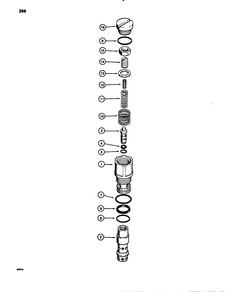 Схема запчастей Case 780B - (268) - D78453 ANTICAVITATION AND RELIEF VALVE (08) - HYDRAULICS