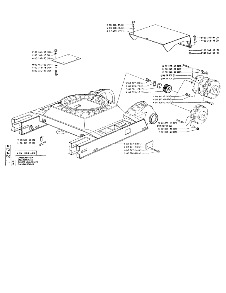 Схема запчастей Case RC200 - (011) - UNDERCARRIAGE 