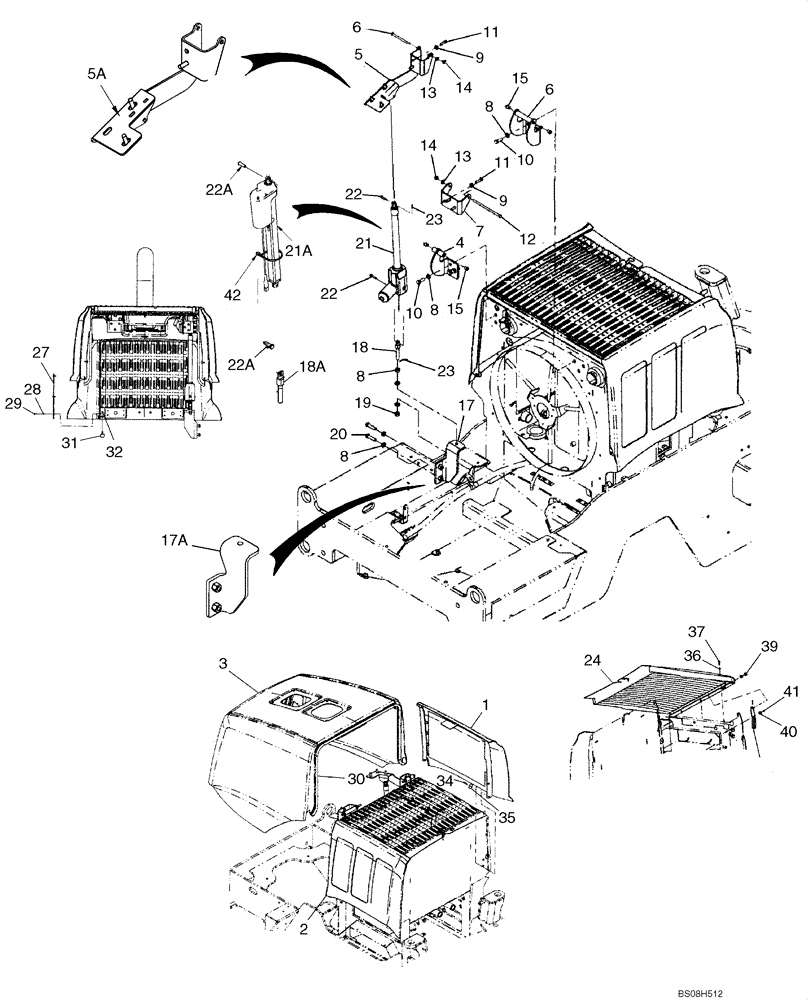 Схема запчастей Case 721E - (09-26) - HOOD (09) - CHASSIS