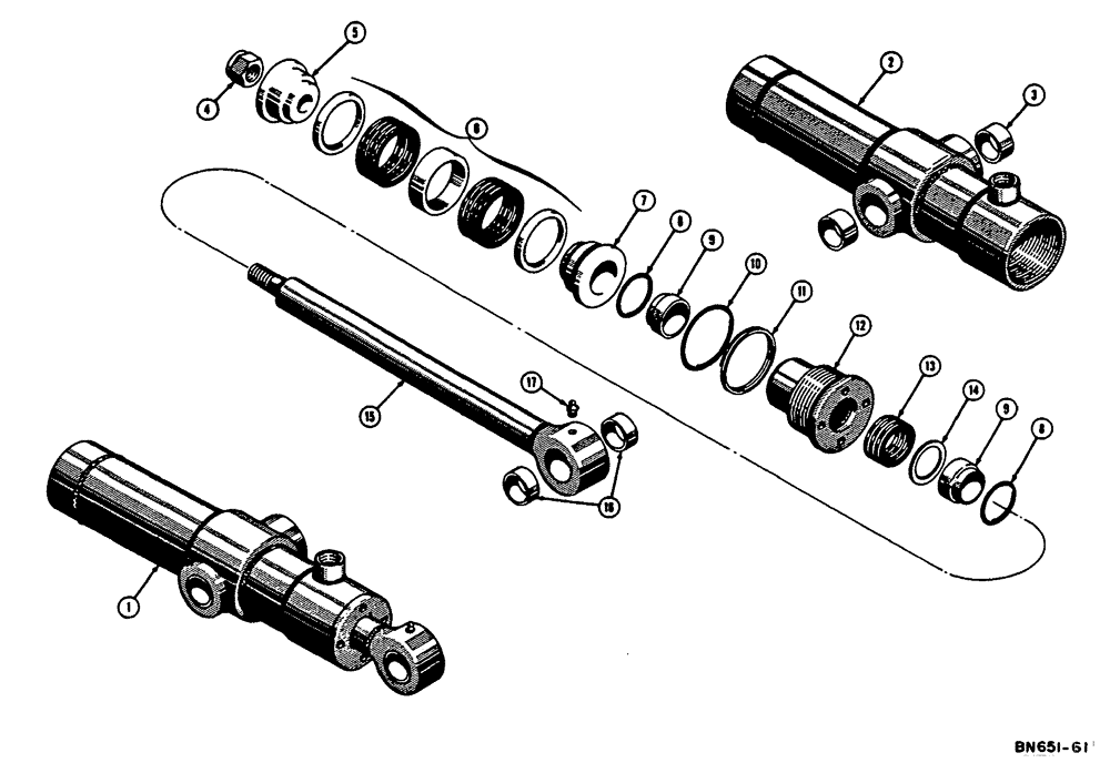 Схема запчастей Case 310E - (108) - D28335 HYDRAULIC SCARIFIER CYLINDER (07) - HYDRAULIC SYSTEM