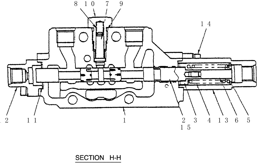 Схема запчастей Case CX36B - (HC008-01[1]) - VALVE ASSEMBLY, CONTROL (TRAVEL RIGHT) (35) - HYDRAULIC SYSTEMS