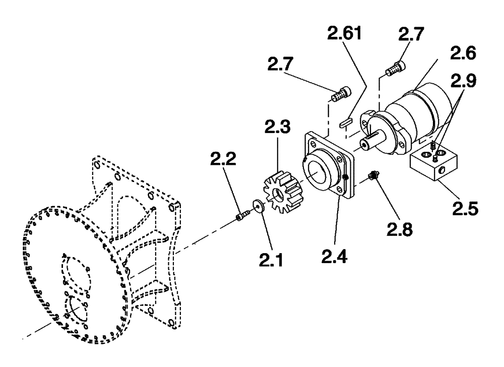 Схема запчастей Case C90R - (NH090-05[01]) - HYDRAULIC MOTOR - CUTTER CRUSHER C90R 