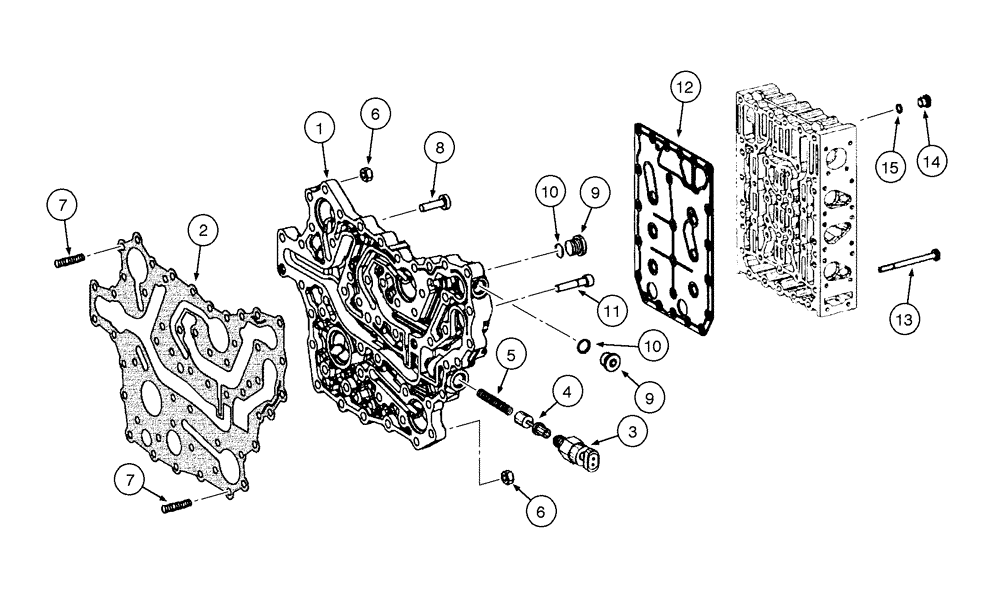 Схема запчастей Case 845 - (06-30[01]) - TRANSMISSION - VALVE PLATES (06) - POWER TRAIN