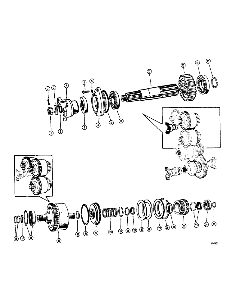 Схема запчастей Case W7 - (206) - TRANSMISSION, TRANSMISSION INPUT SHAFT, TRANSMISSION FORWARD, REVERSE & LOW GEAR CLUTCHES (06) - POWER TRAIN