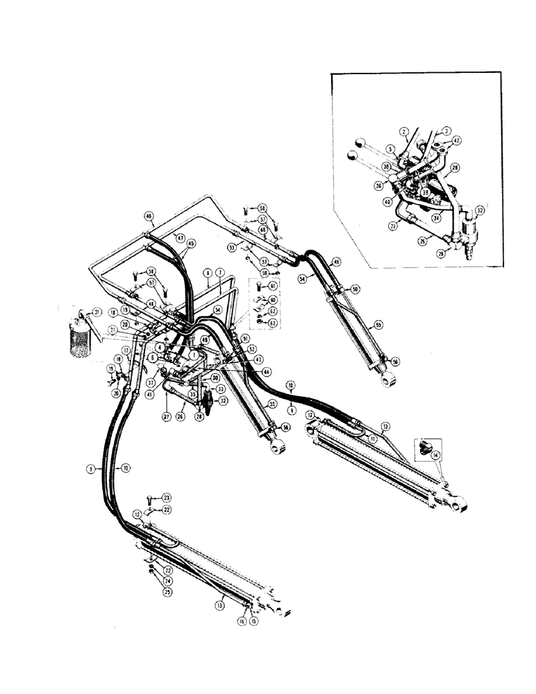 Схема запчастей Case 310 - (116) - LOADER HYDRAULICS, LIFT CYLINDER HYDRAULICS (07) - HYDRAULIC SYSTEM