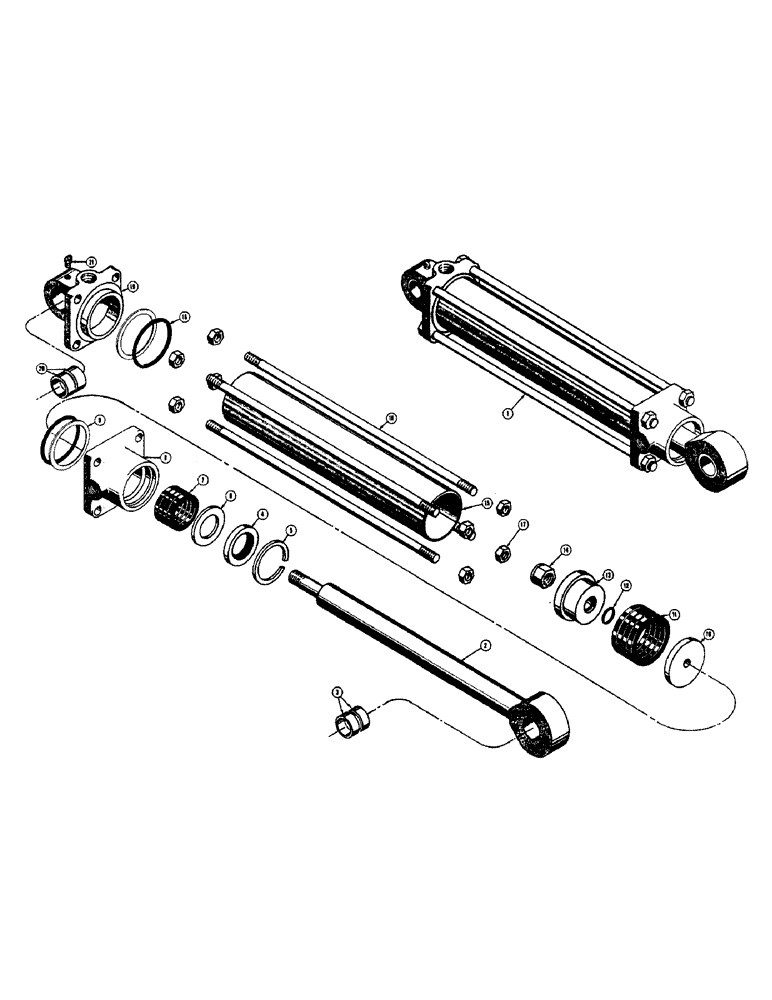 Схема запчастей Case 310C - (102) - 31608 AND 31609 LOADER LIFT HYRAULIC CYLINDERS (07) - HYDRAULIC SYSTEM