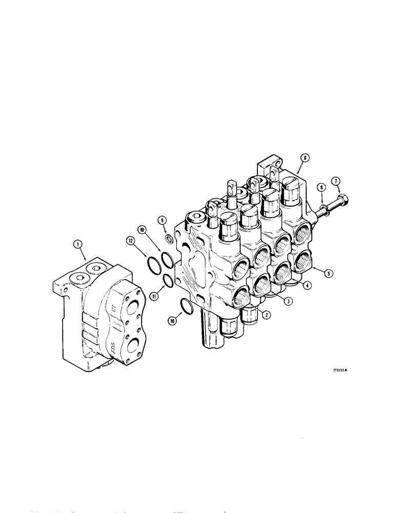 Схема запчастей Case 1150B - (346[1]) - R36054 FOUR SPOOL VALVE LOADER WITH RIPPER AND 4-IN-1 BUCKET OR FELLER BUNCHER (07) - HYDRAULIC SYSTEM