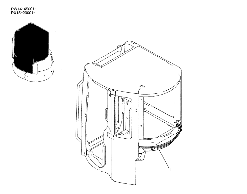 Схема запчастей Case CX36B - (05-013) - CAB INSTAL (COOLER) OPTIONAL PARTS