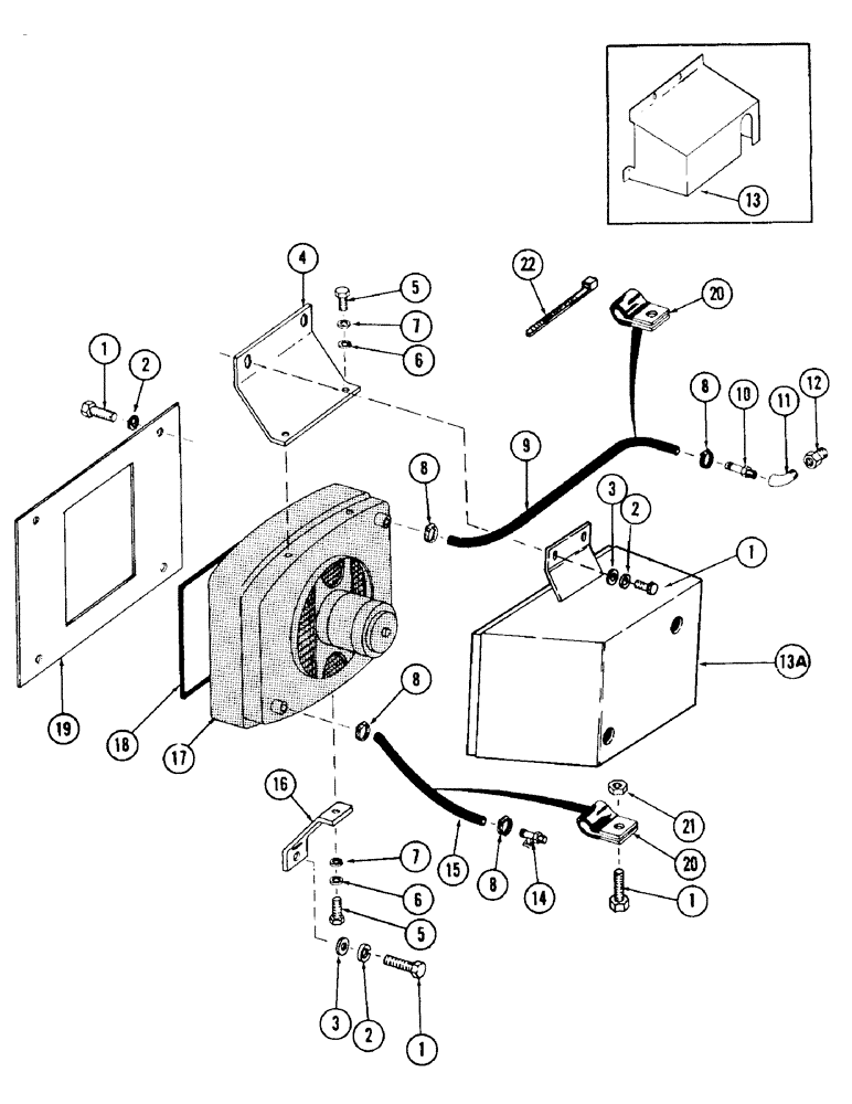 Схема запчастей Case 980 - (078) - HEATER AND RELATED PARTS (05) - UPPERSTRUCTURE CHASSIS