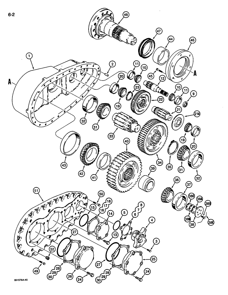 Схема запчастей Case 1187C - (6-02) - FINAL DRIVE TRANSMISSION (06) - POWER TRAIN