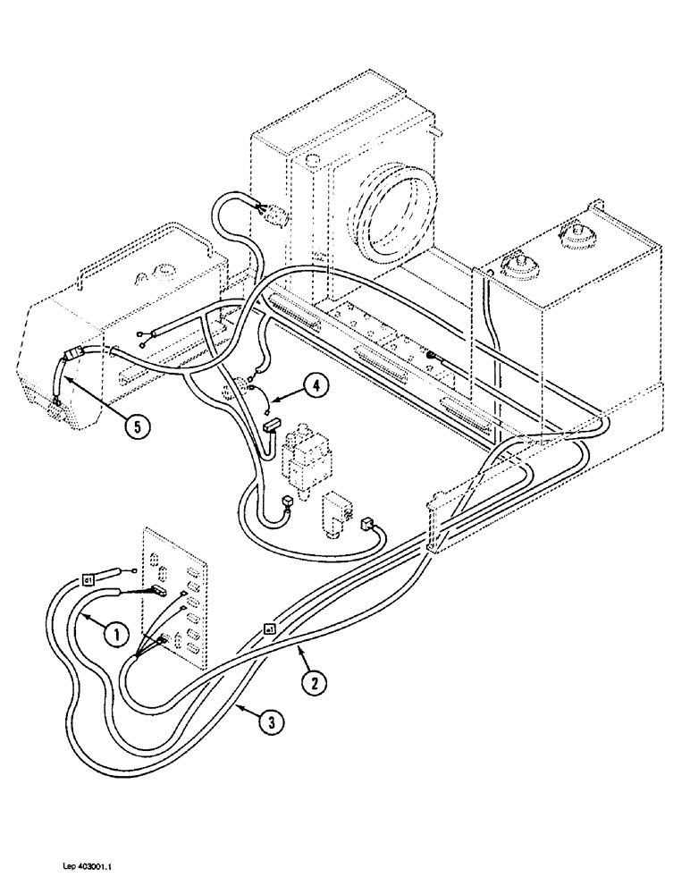 Схема запчастей Case 1088 - (4-10) - TURNTABLE ELECTRICAL HARNESS, P.I.N. FROM XXXXX TO 20173 (04) - ELECTRICAL SYSTEMS