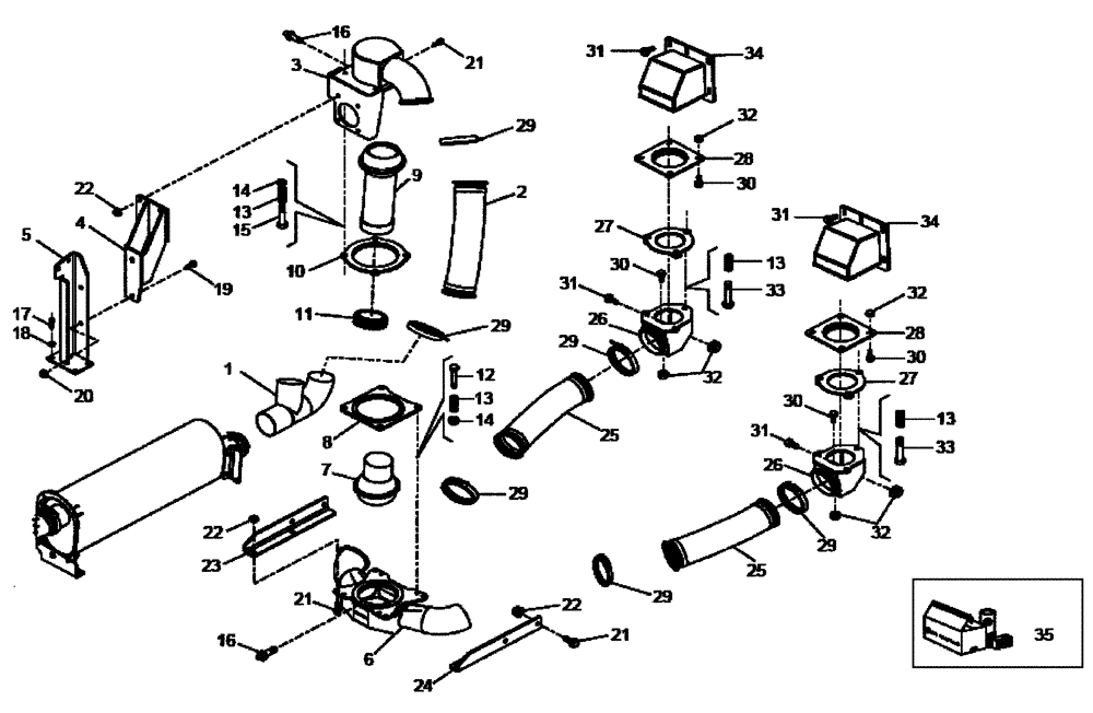 Схема запчастей Case 330B - (72A00010771[001]) - HEATING, DUMP BODY - OPTIONAL (P.I.N. HHD0330BN7PG57000 AND AFTER) (84293824) (19) - OPTIONS