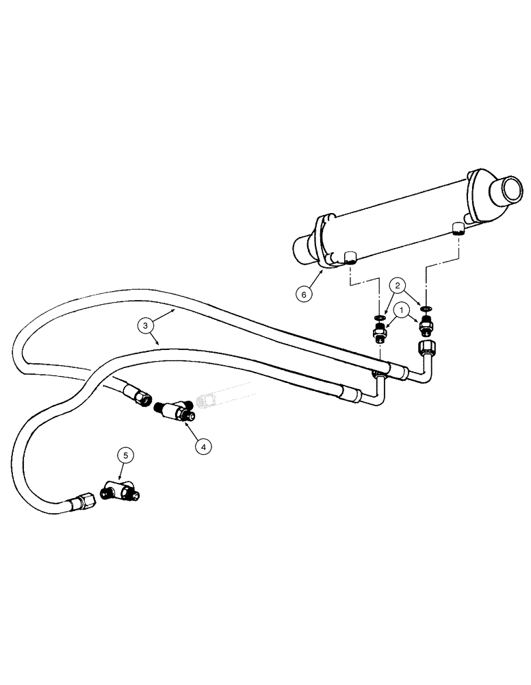 Схема запчастей Case 885 - (06-42[01]) - TRANSMISSION - OIL COOLING SYSTEM (06) - POWER TRAIN