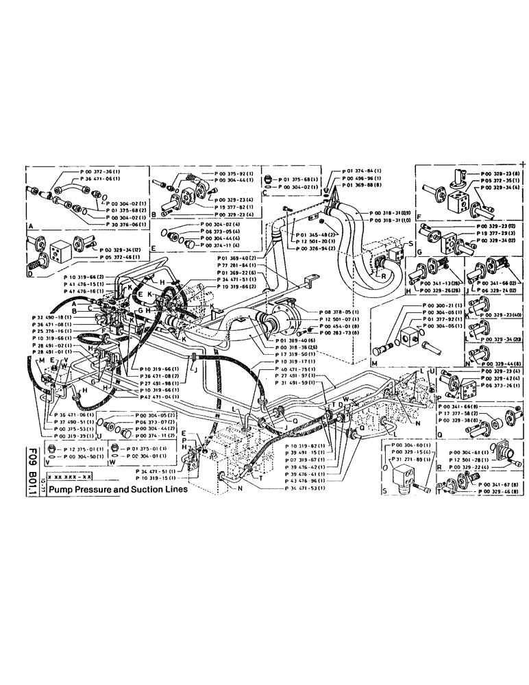 Схема запчастей Case 160CL - (34) - PUMP PRESSURE AND SUCTION LINES (07) - HYDRAULIC SYSTEM