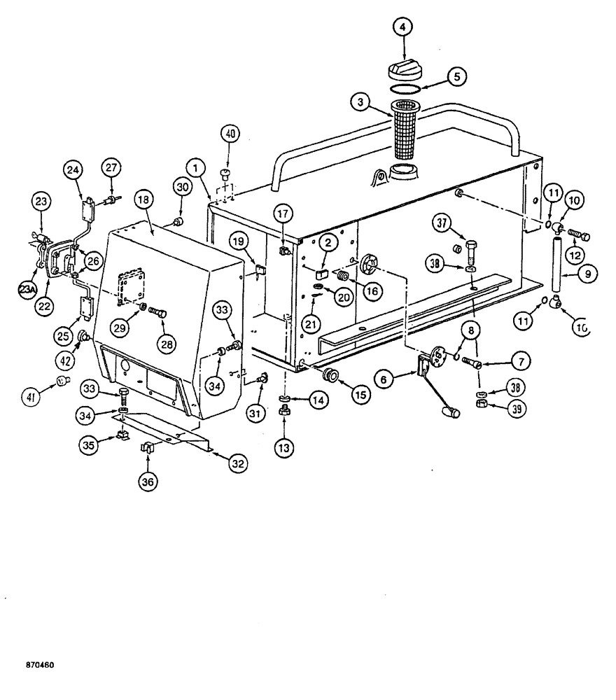 Схема запчастей Case 688 - (3-04) - FUEL TANK AND STORAGE COMPARTMENT, P.I.N. FROM XXXXX TO 74315 (03) - FUEL SYSTEM