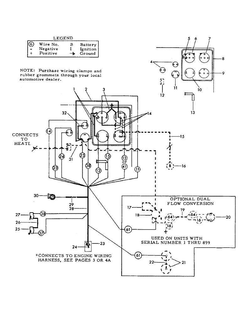 Схема запчастей Case 40EC - (I01) - * TURNTABLE WIRING HARNESS FOR:, GMC 4-53, GMC 4-71, AC 2900 (06) - ELECTRICAL SYSTEMS