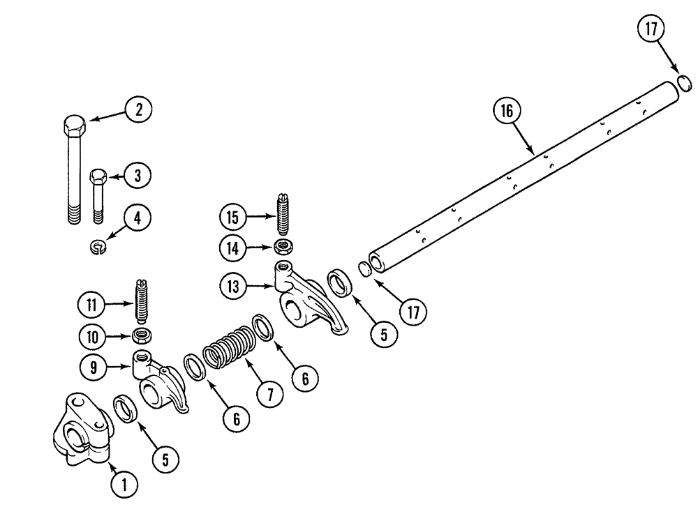 Схема запчастей Case 380B - (2-26) - VALVE MECHANISM (02) - ENGINE