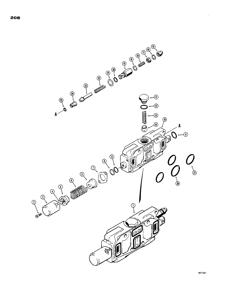 Схема запчастей Case 850 - (208) - D41533 RIPPER OR LOADER CLAM SECTION (05) - UPPERSTRUCTURE CHASSIS