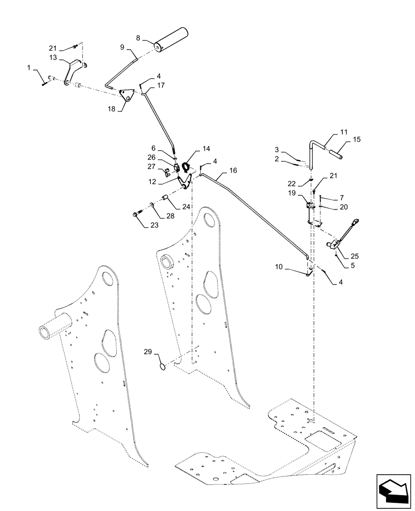 Схема запчастей Case SV250 - (82.100.AH[01]) - BOOM, LOCK (SV300, TV380) (82) - FRONT LOADER & BUCKET