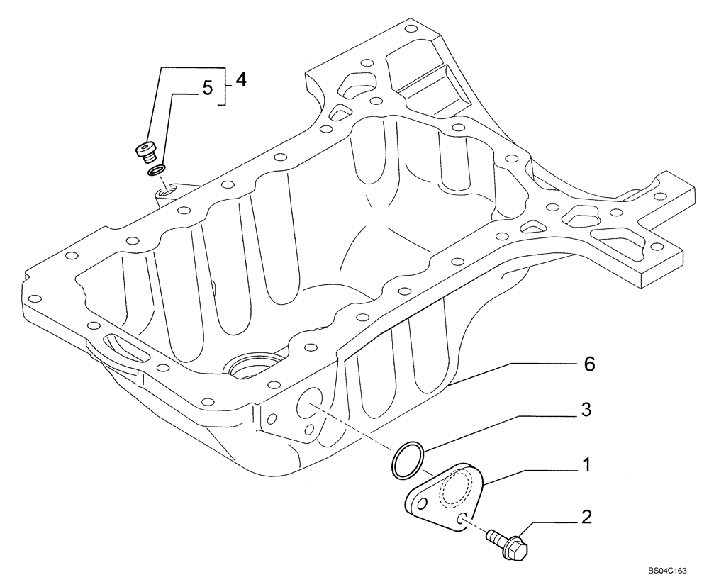 Схема запчастей Case 435 - (02-26) - ENGINE, OIL (02) - ENGINE