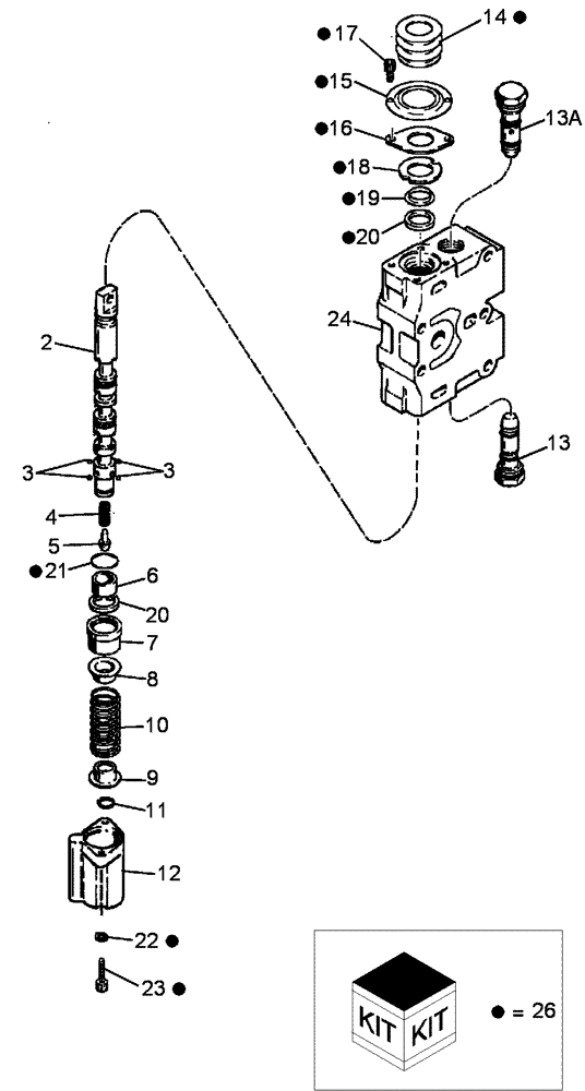 Схема запчастей Case 650L - (35.350.01) - VALVE SECTION - LIFT (35) - HYDRAULIC SYSTEMS