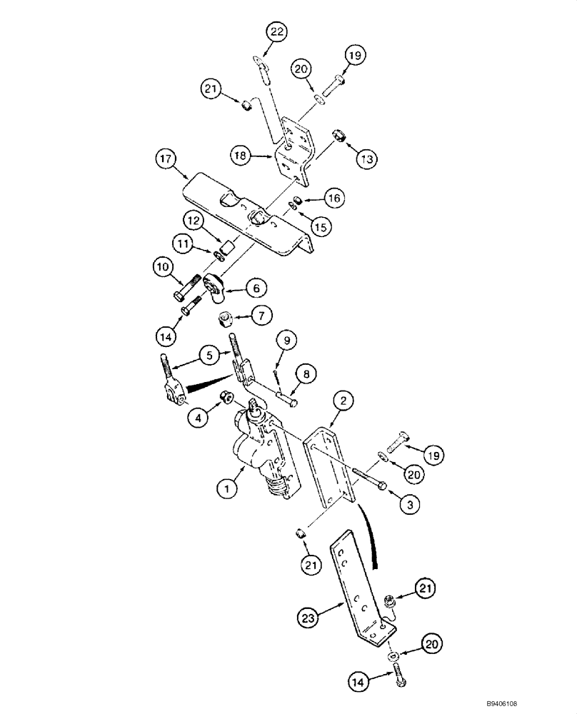 Схема запчастей Case 1845C - (08-23) - MOUNTING - VALVE, AUXILIARY CONTROL (08) - HYDRAULICS