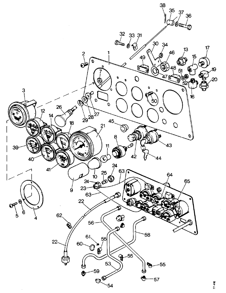 Схема запчастей Case 850 - (D02-1) - INSTRUMENT PANEL (03) - TRANSMISSION