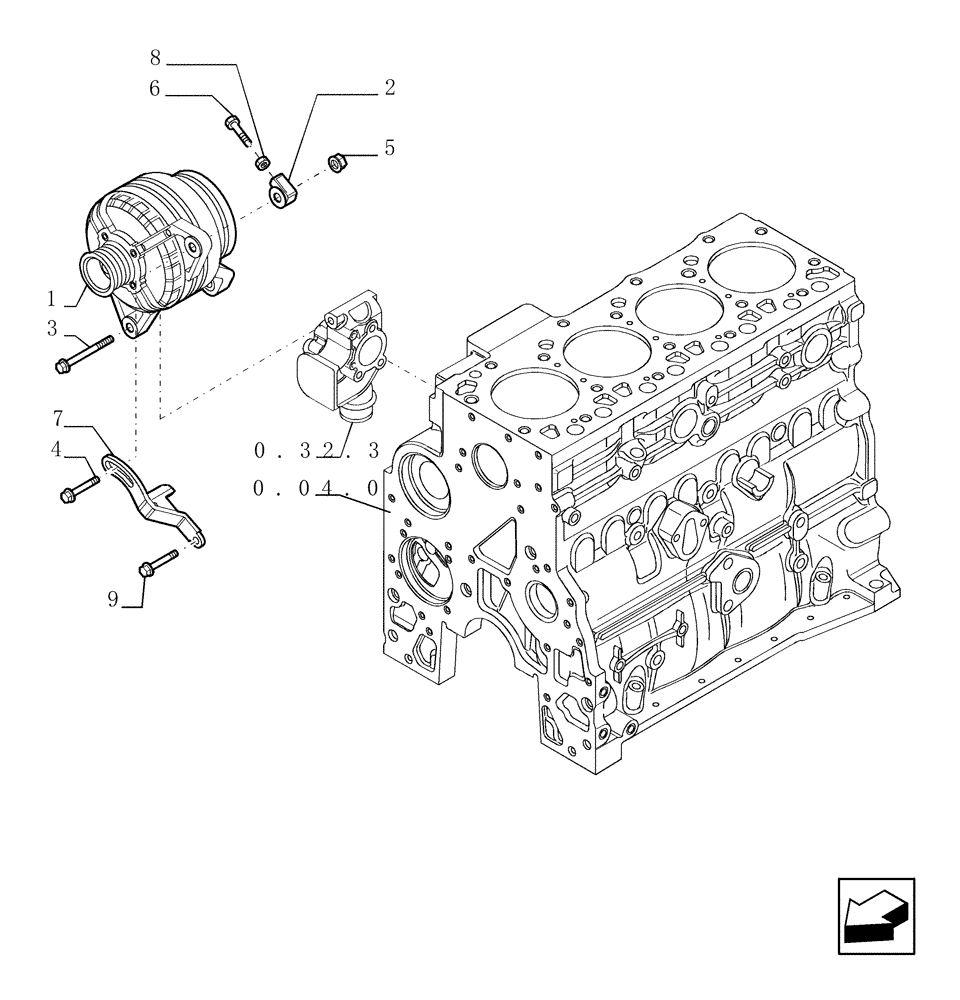 Схема запчастей Case TX1055 - (0.40.0[01]) - ALTERNATOR (55) - ELECTRICAL SYSTEMS